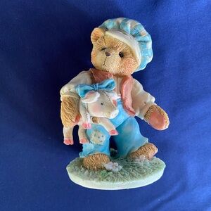 Cherished Teddies Blue and Cream Figurine